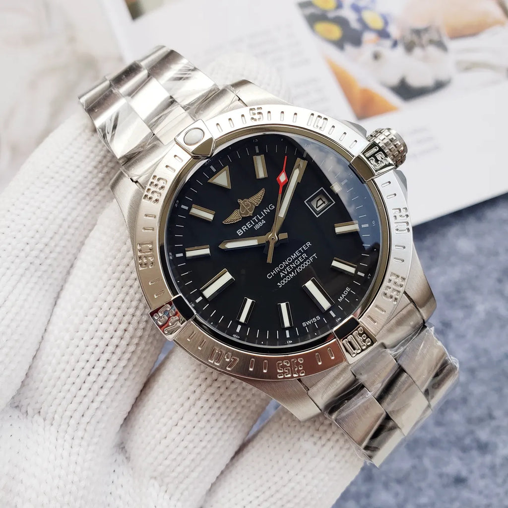 Breitling Avenger Black Dial Steel