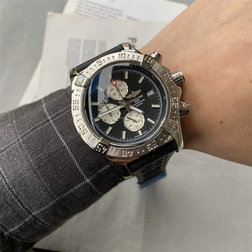 steel Breitling Chronomat Black Dial