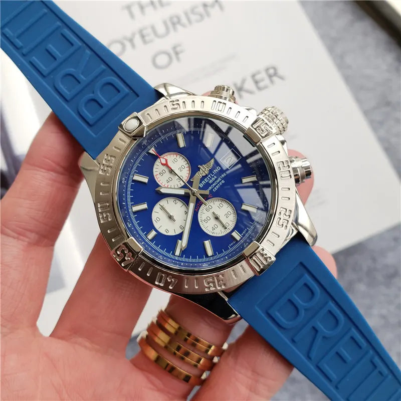 rubber Breitling Superocean Blue Chronograph - Hình 5