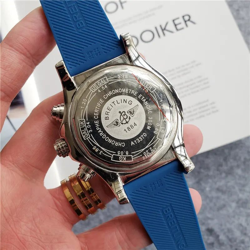 rubber Breitling Superocean Blue Chronograph - Hình 4