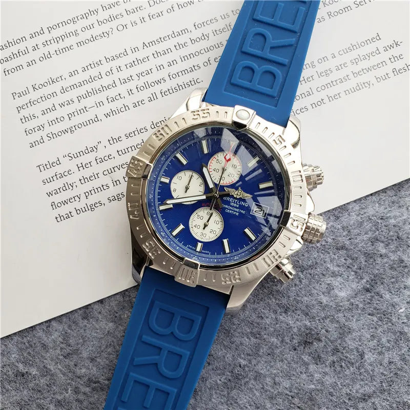 rubber Breitling Superocean Blue Chronograph - Hình 2