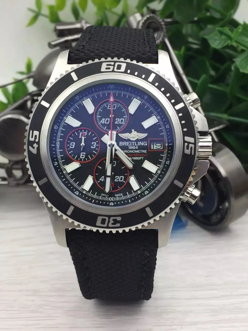 Breitling Superocean Blue Chronograph - Hình 2