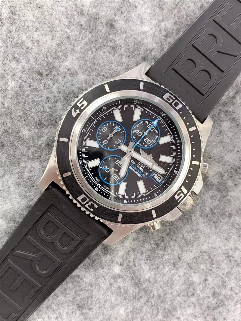 Breitling Black Rubber Chronograph - Hình 6