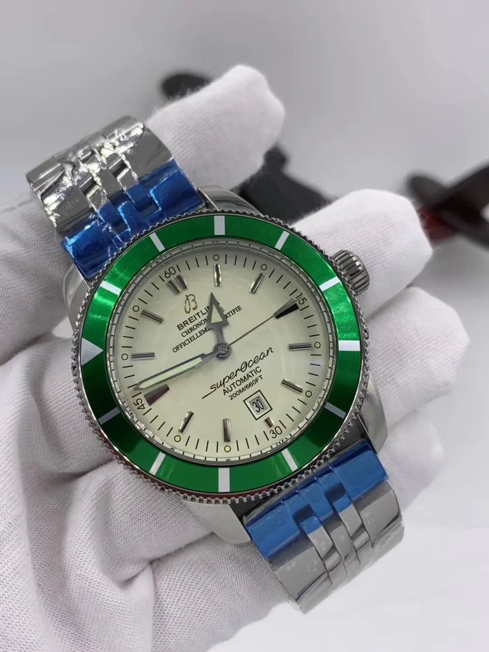 Breitling Superocean Green Bezel