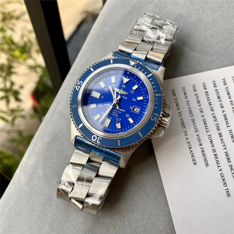 steel Breitling Superocean Blue - Hình 3
