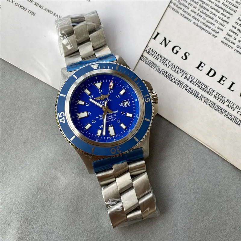 steel Breitling Superocean Blue - Hình 4