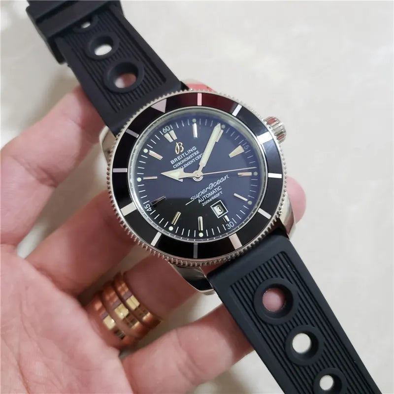 Breitling Superocean Black Rubber - Hình 3