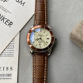 Breitling Brown Leather Cream