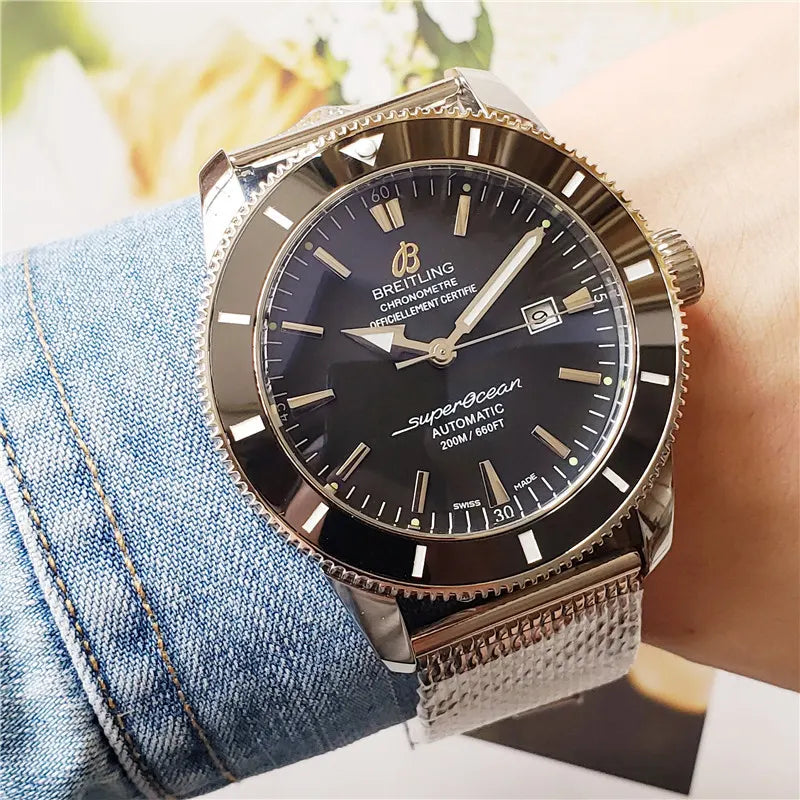 Breitling Superocean Blue Dial - Hình 4