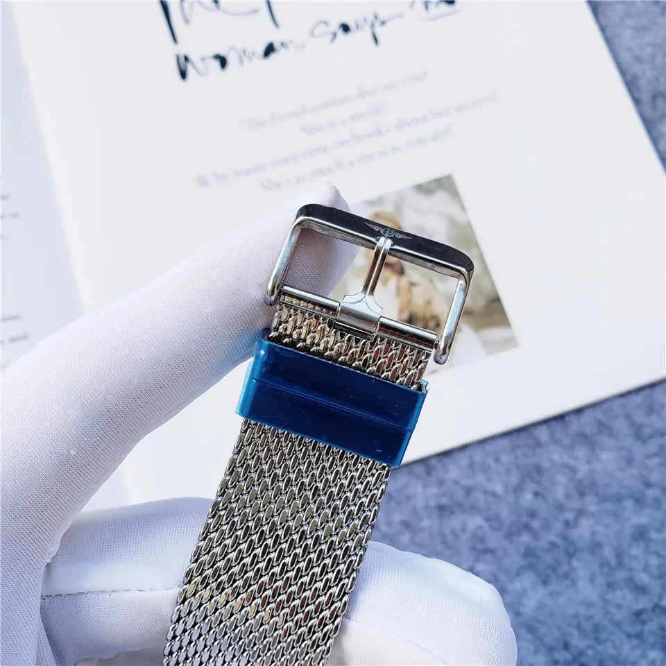 Breitling Blue Dial Steel Mesh - Hình 4