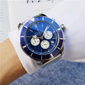 Breitling Blue Dial Steel Mesh