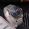 Breitling Superocean Black Dial Steel Mesh