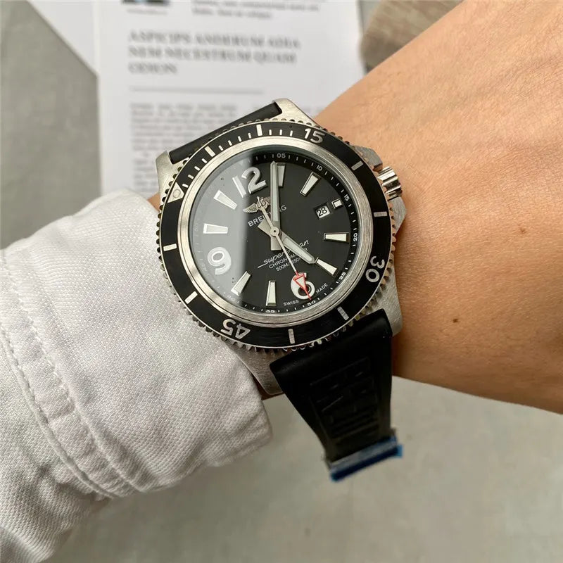 Breitling Black Rubber Strap - Hình 2