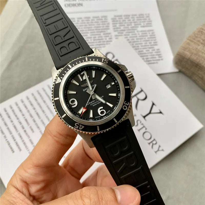 Breitling Black Rubber Strap - Hình 5