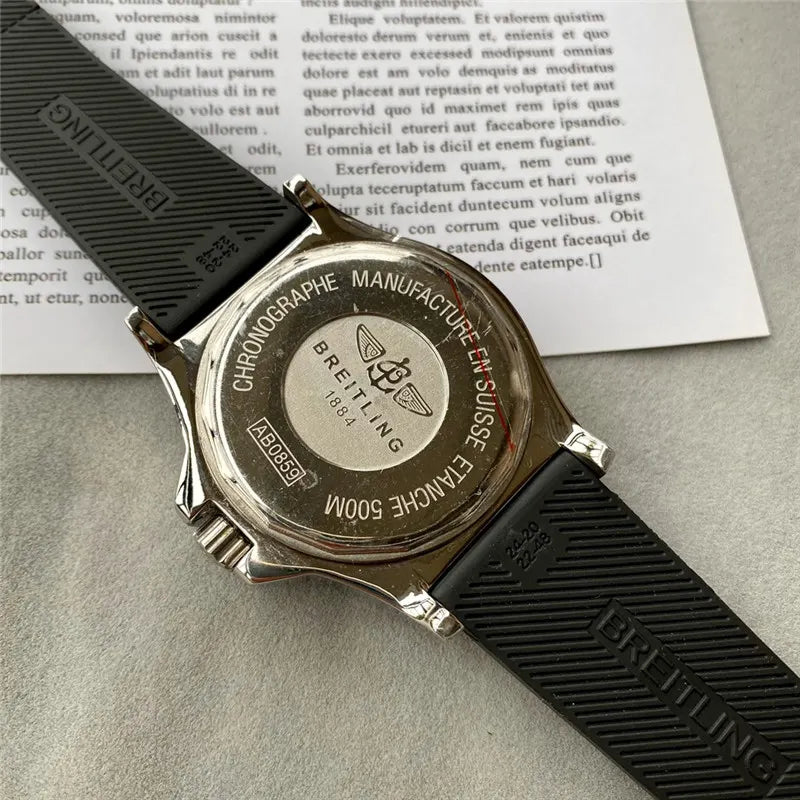 Breitling Black Rubber Strap - Hình 9