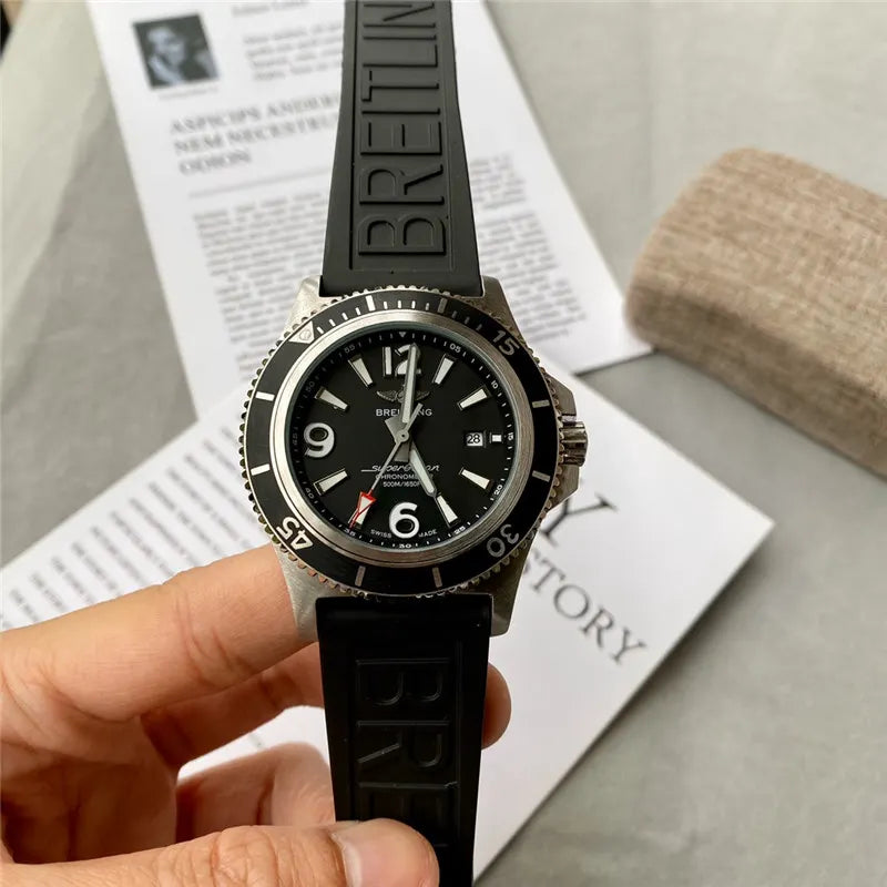Breitling Black Rubber Strap - Hình 4