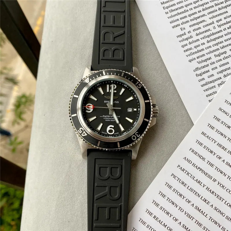Breitling Black Rubber Strap - Hình 3