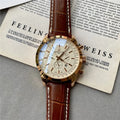 Breitling Gold Brown Leather