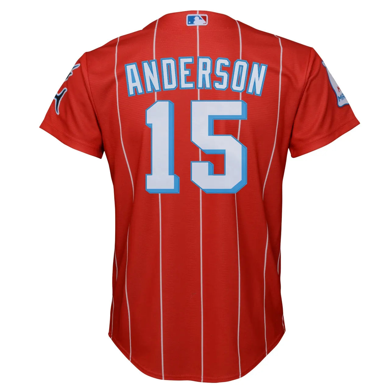 Marlins Anderson Red Jersey - Hình 4