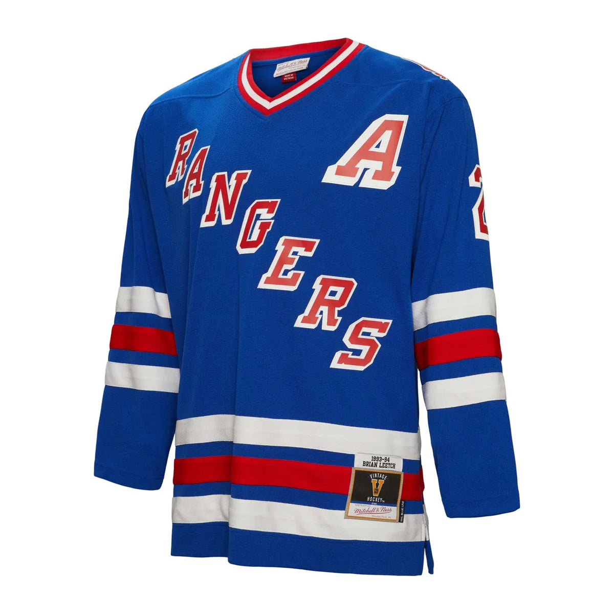 white Mitchell & Ness Leetch Rangers Jersey - Hình 8