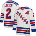 white Mitchell & Ness Leetch Rangers Jersey