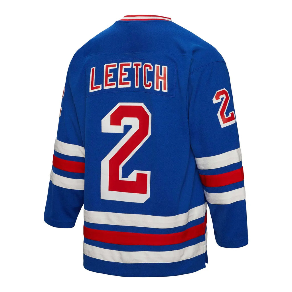 white Mitchell & Ness Leetch Rangers Jersey - Hình 9