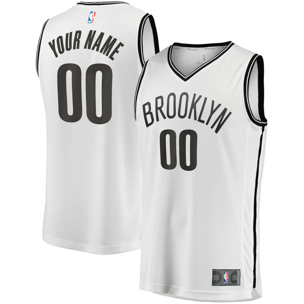Fanatics Nets White Custom Jersey