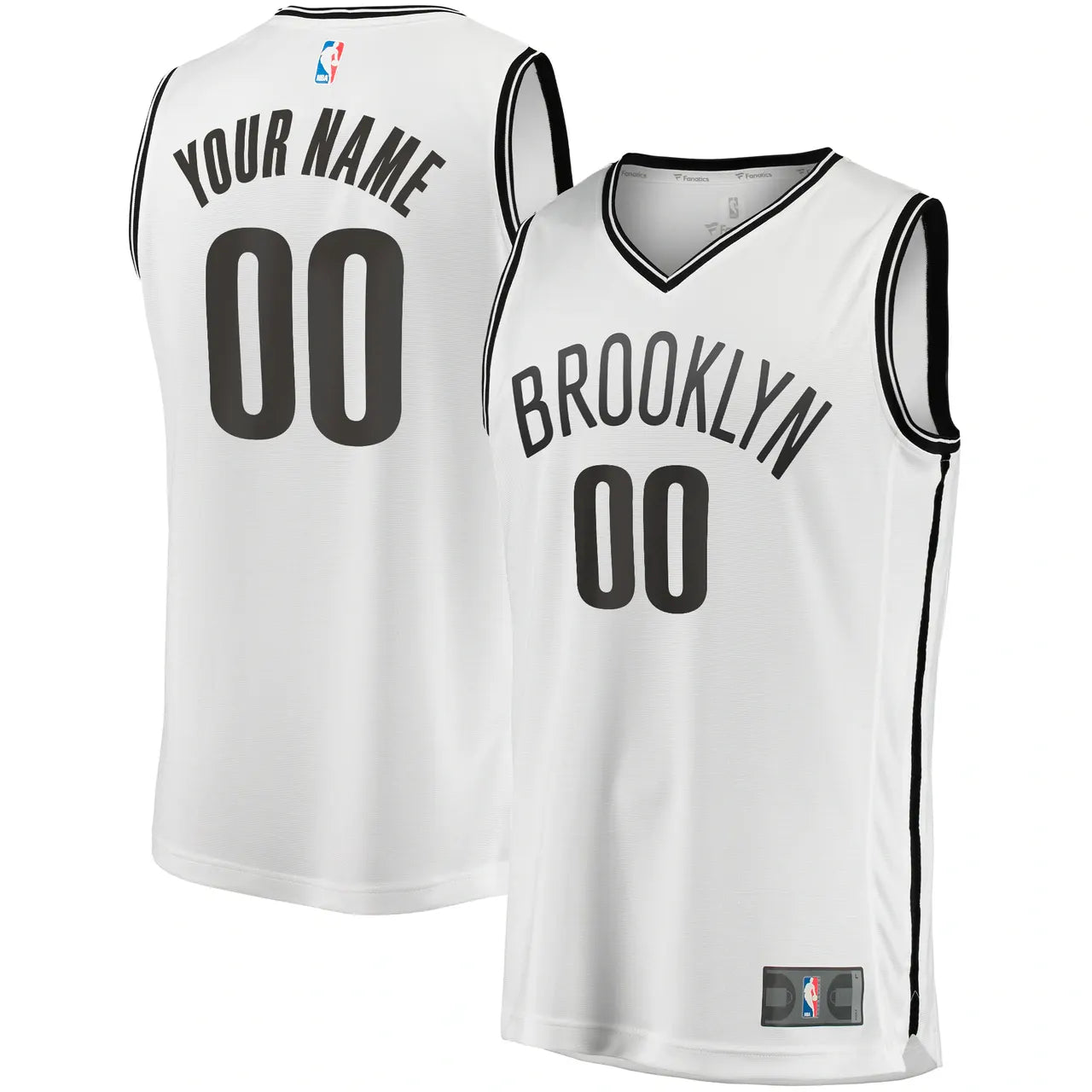 Fanatics Nets White Custom Jersey
