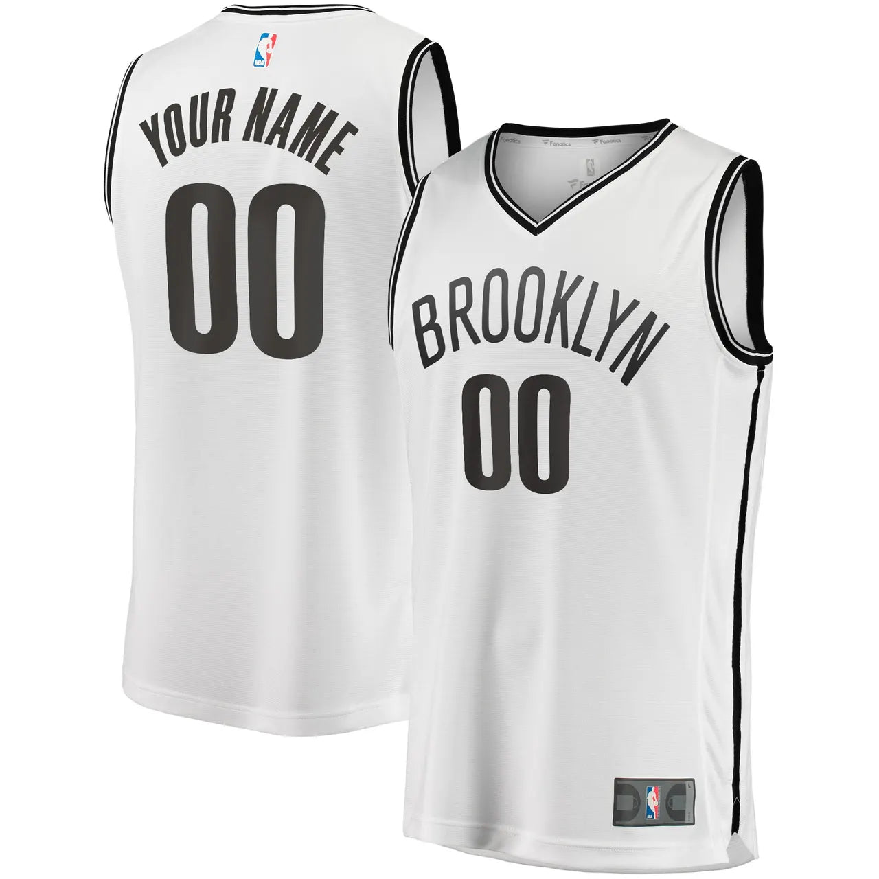 Fanatics Nets White Custom Jersey - Hình 2