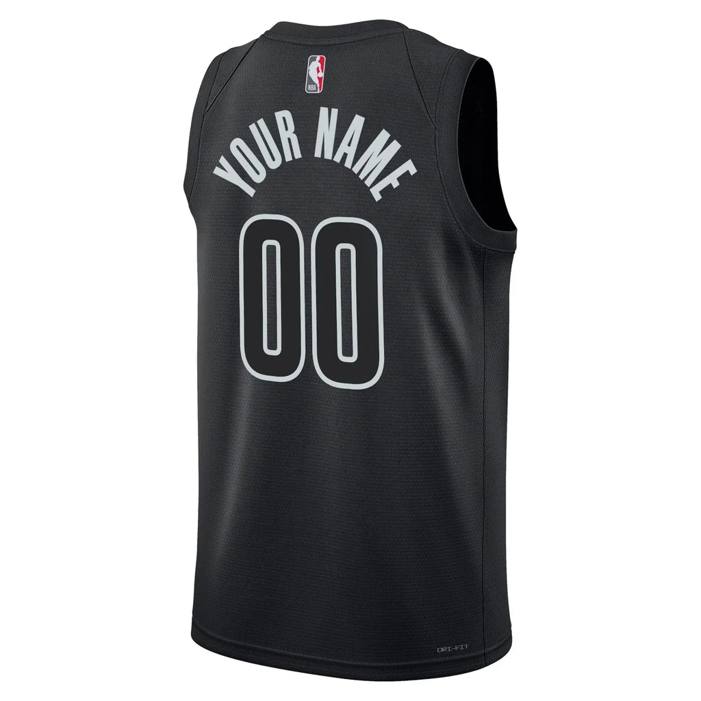 Nets Black Statement Jersey - Hình 3