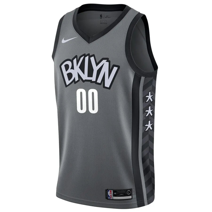 Nike Nets Gray Custom Jersey - Hình 2
