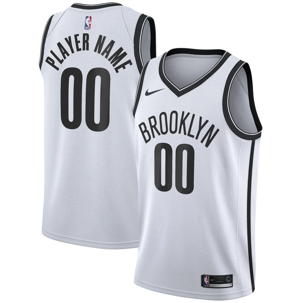 Nike Nets White Association Custom Jersey - Hình 2