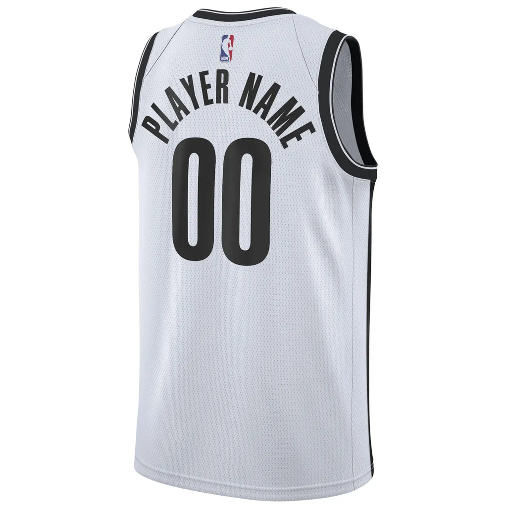 Nike Nets White Association Custom Jersey - Hình 4