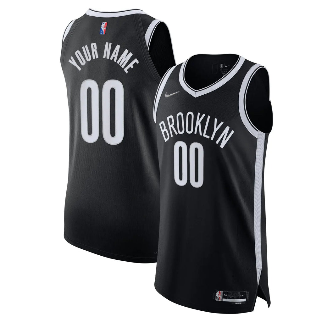 Nets Black Icon Jersey Custom - Hình 2