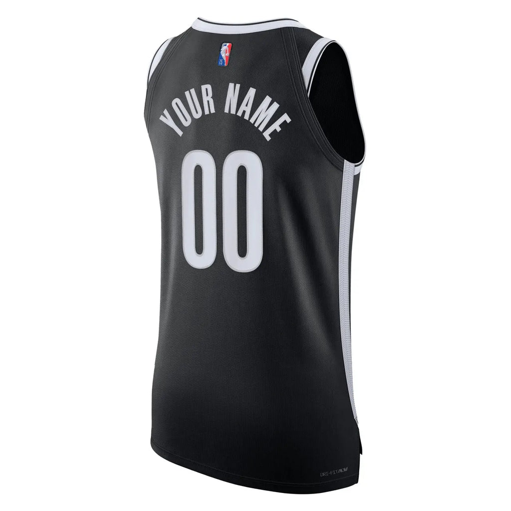 Nets Black Icon Jersey Custom - Hình 4
