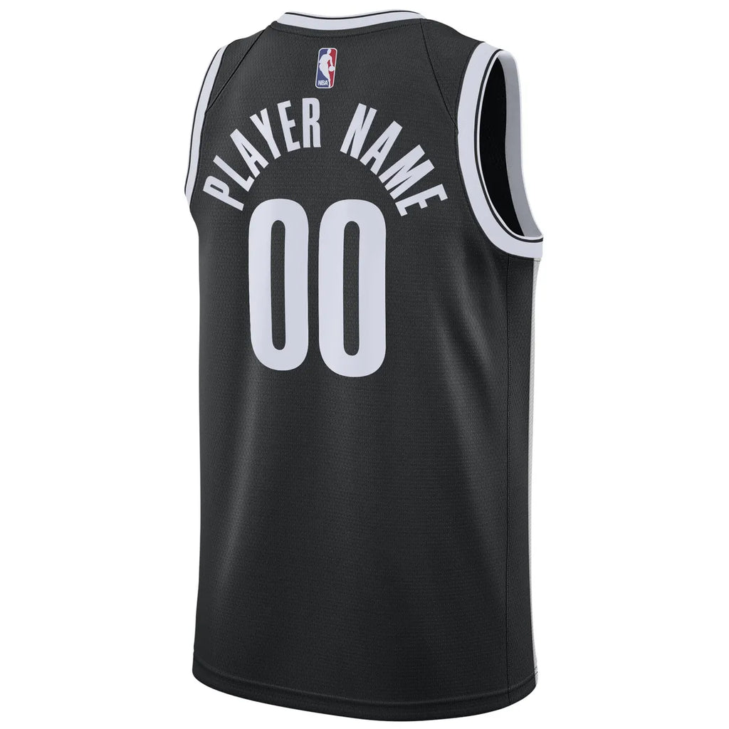 Nike Nets Black Jersey Custom - Hình 4