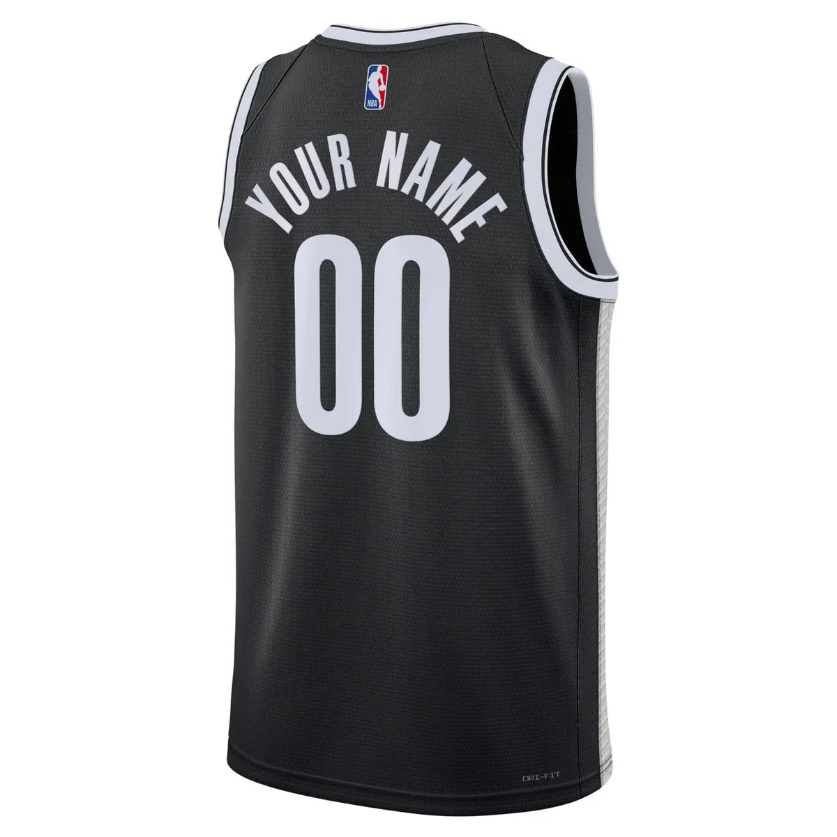 nike icon Nets Black Custom Jersey