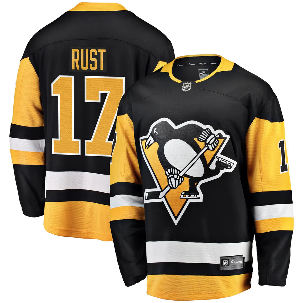 black Fanatics Rust Penguins Jersey - Hình 2