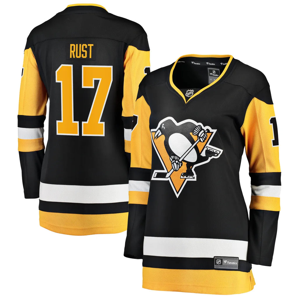 black Fanatics Rust Penguins Jersey
