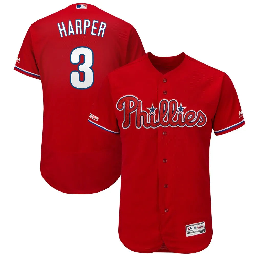 Harper Phillies Red Jersey majestic