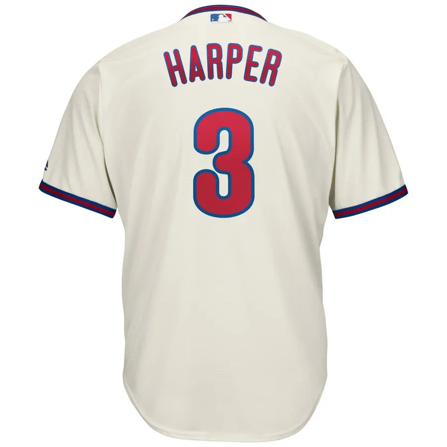 Majestic Harper Phillies Cream Jersey - Hình 3