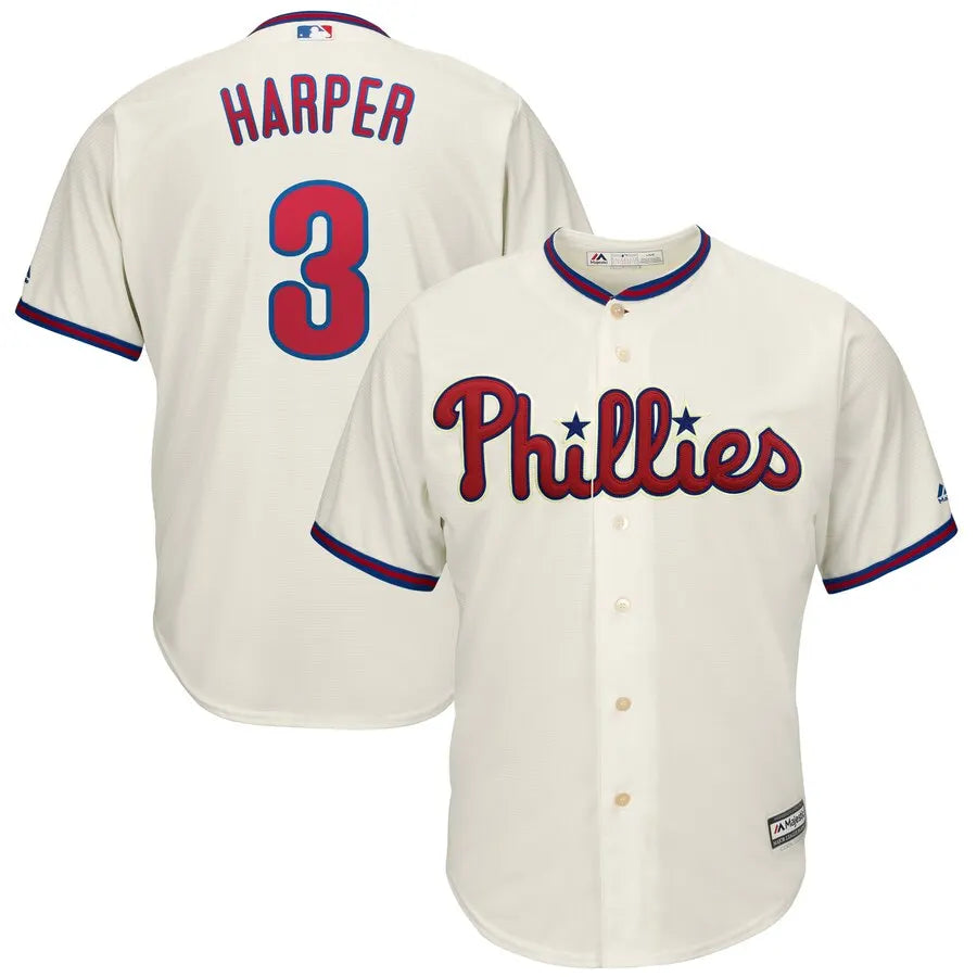 Majestic Harper Phillies Cream Jersey