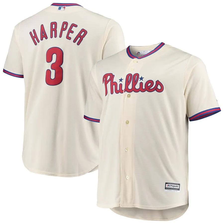 Harper Phillies Cream Jersey majestic