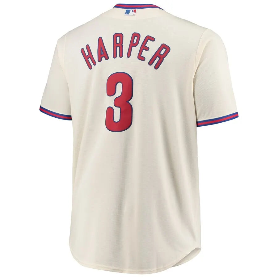 Harper Phillies Cream Jersey majestic - Hình 3