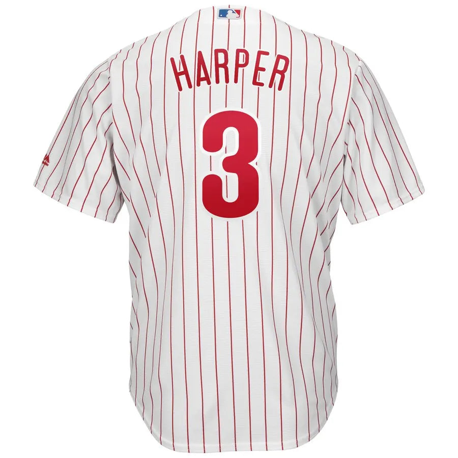 Harper Phillies Pinstripe Jersey majestic - Hình 3