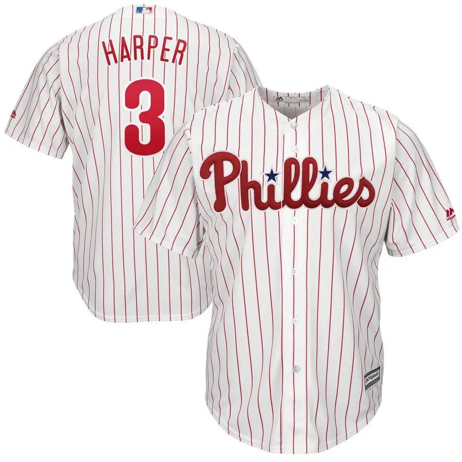 Harper Phillies Pinstripe Jersey majestic