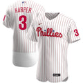 nike white Harper Phillies Pinstripe Jersey