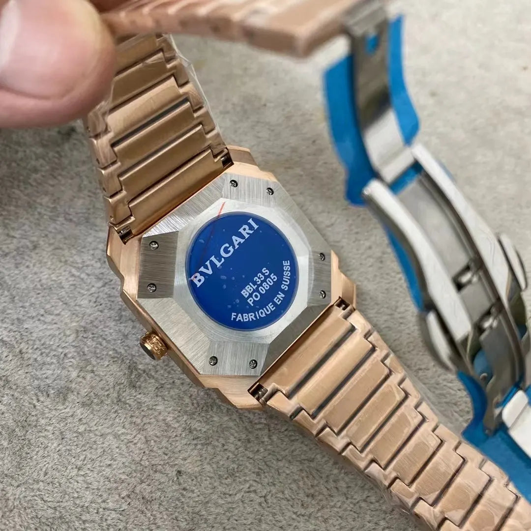 Bulgari Octo Rose Gold Blue - Hình 3