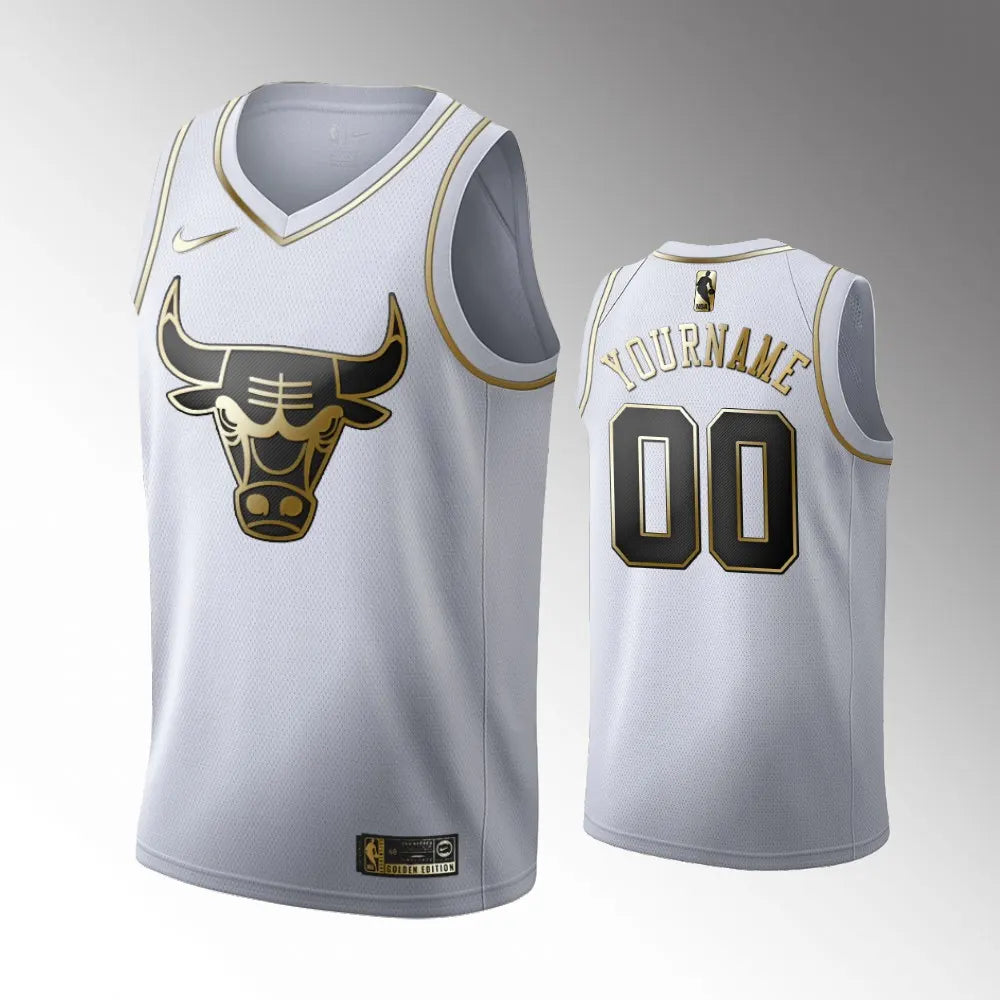 Bulls White Golden Edition Jersey
