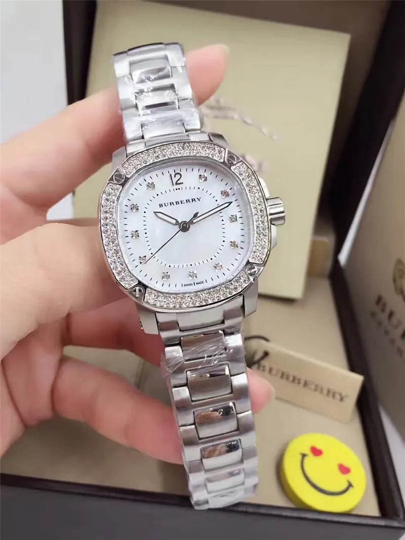 Burberry Diamond Bezel Steel - Hình 8